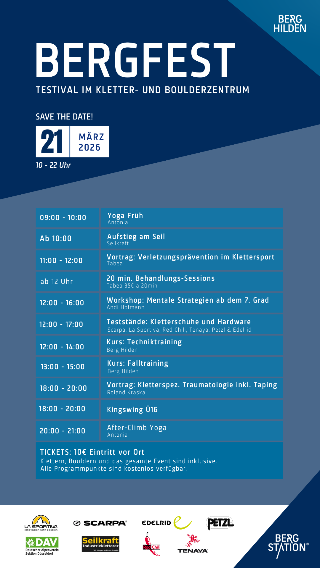 Bergfest 2026 Programm